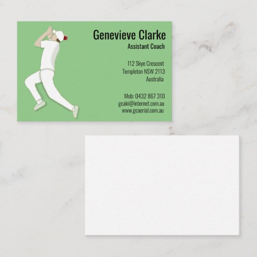 クリケット 名刺 (正面/裏面)