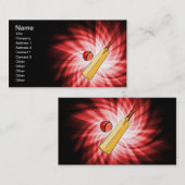 クリケット；赤 名刺 (正面/裏面)