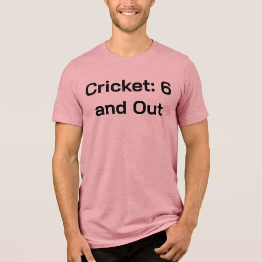 クリケット： 6とアウト – Aussie Backyard Cricket Tee トライブレンドＴシャツ (正面)