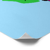 クリサリスから現れるレインボーバタフライ ポスター (角)