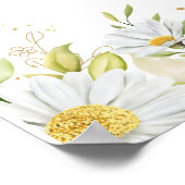 クリサンザグリーンリーティーブライダルシャワーウェルカムサイン ポスター (角)