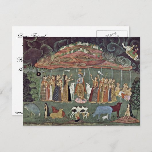 クリシュナとザマウンテンゴバルダンバイシャハディン ポストカード (正面/裏面)