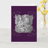 クリシュナとラダのグリーティングカード カード (黄色い花)