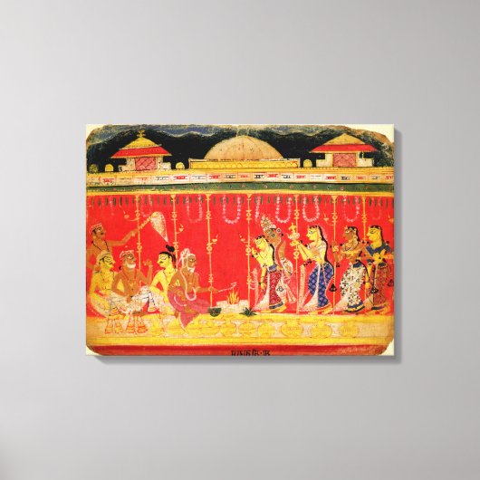 クリシュナの両親の結婚は解散 キャンバスプリント (正面)