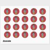 クリシュナの子供ステッカー ラウンドシール (シート)