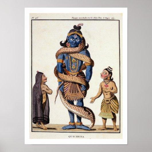 クリシュナはカリヤのヘビに圧迫され、'Voya ポスター (正面)