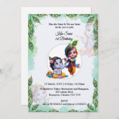 クリシュナテーマ誕生日招待状 招待状 (正面/裏面)