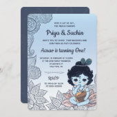 クリシュナヒンズースタイル誕生会 招待状 (正面/裏面)