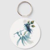 クリシュナモダンプリント – 伝統の融合 キーホルダー (裏面)