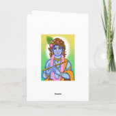 クリシュナ卿のグリーティングカード カード (裏面)