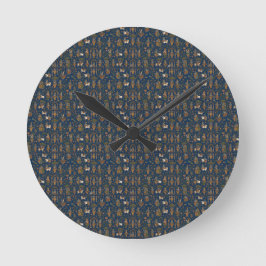 クリシュナ柄 ラウンド壁時計