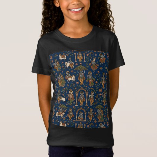 クリシュナ柄 Tシャツ (正面)