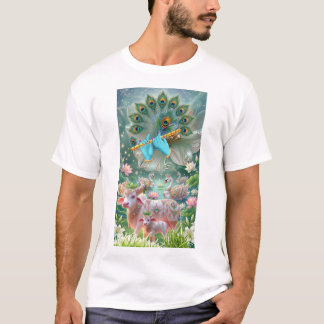 クリシュナ神の神聖なメロディー: 聖なるフルート Tシャツ