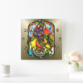 クリシュナ – 神々と神 スクエア壁時計 (ホーム)