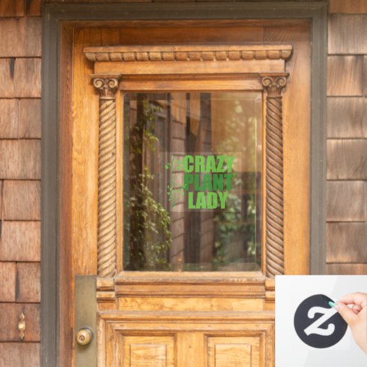 クリジー プラント レディー キュート グリーン ボタニスト ウィンドウサイン (ホームデコレーション)