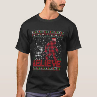 クリスおもしろいス信じス大足プレイドトナディアホール Tシャツ