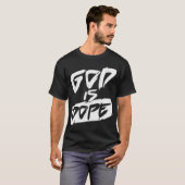 クリスおもしろいチャンデザイン神はドーピング Tシャツ (正面フル)