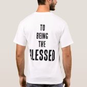 クリスおもしろいチャン引用文白黒 Tシャツ (裏面)