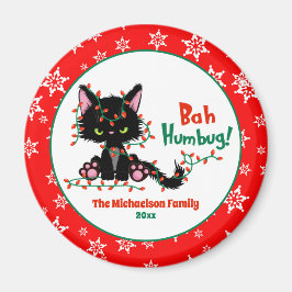 クリスおもしろいマスのかわいい猫 マグネット