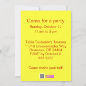 クリスおもしろいマスの明かりのあるキリンお洒落 招待状 (裏面)