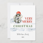 クリスおもしろいマスカウトラックホリデーカード シーズンカード (正面)