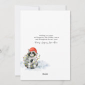 クリスおもしろいマスカウトラックホリデーカード シーズンカード (裏面)