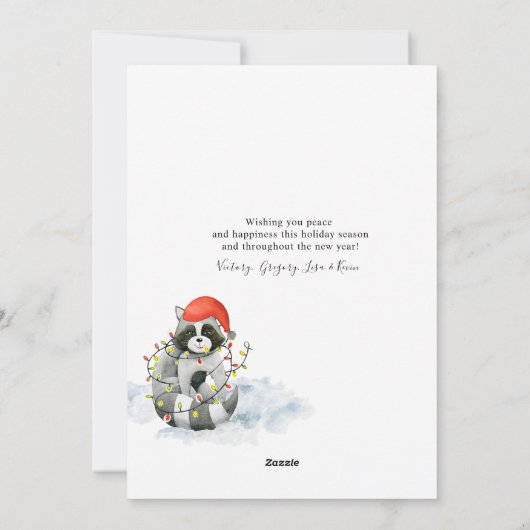 クリスおもしろいマスカウトラックホリデーカード シーズンカード (裏面)