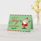 クリスおもしろいマスカクテルサンタマティーニジョモダンイ カード (黄色い花)