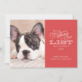 クリスおもしろいマスカードを愛いけな犬 案内状 (正面)