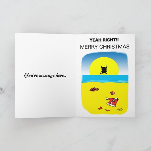 クリスおもしろいマスカード：サンタズドーン シーズンカード (内部)