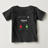 クリスおもしろいマスグラフィックキリスト教イエス ベビーTシャツ (正面)
