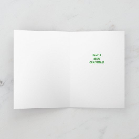 クリスおもしろいマスサンタクロースが私のビールのユーモアを持つ カード (内部)