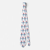 クリスおもしろいマスシャークアニメイラストレーション ネクタイ (正面)