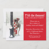 クリスおもしろいマスドッグリックスポール招待状 招待状 (正面)