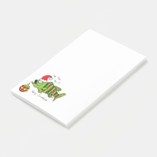 クリスおもしろいマスバス魚釣り魚かわいい漫画 ポストイット (アングル)