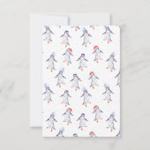 クリスおもしろいマスペンギンズウォーターカラー招待状 招待状 (裏面)