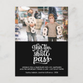 クリスおもしろいマスホリデーファミリーフォトカスタム文字 ポストカード (正面)