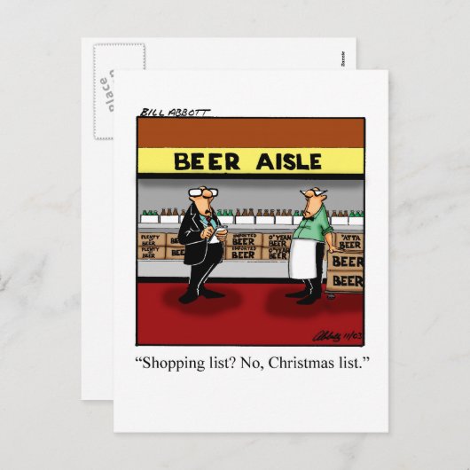 クリスおもしろいマスユーモアはがき シーズンポストカード (正面/裏面)