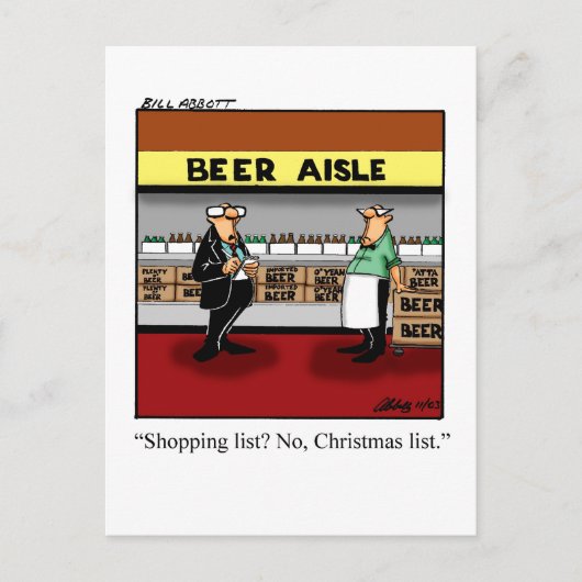 クリスおもしろいマスユーモアはがき シーズンポストカード (正面)