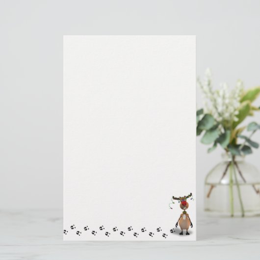クリスおもしろいマスレッドノーズトナカイ 便箋 (スタンド正面)