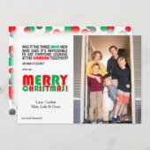 クリスおもしろいマスワイズメンフォトカード シーズンカード (正面/裏面)