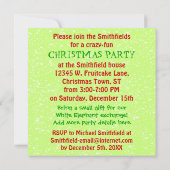 クリスおもしろいマス漫画の実り多いケーキ 招待状 (裏面)