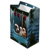 クリスおもしろいマス犬 ミディアムペーパーバッグ (正面アングル)