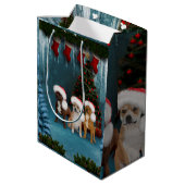 クリスおもしろいマス犬 ミディアムペーパーバッグ (裏面アングル)