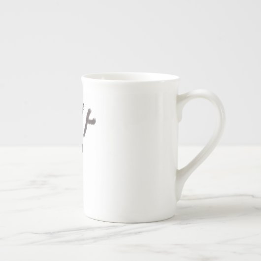 クリスおもしろいマス赤い鼻のトナカイが失礼 ボーンチャイナマグカップ (右)