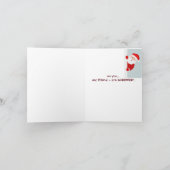 クリスおもしろいマス·サンタに会う カード (内部)