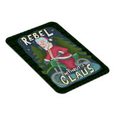 クリスおもしろいマス·サンタクロースのユーモア、バイクに反逆 マグネット (右側)