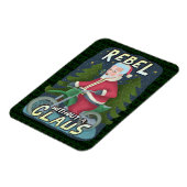 クリスおもしろいマス·サンタクロースのユーモア、バイクに反逆 マグネット (左側)