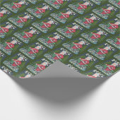 クリスおもしろいマス·サンタクロースのユーモア、バイクに反逆 ラッピングペーパー (角)