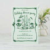 クリスお洒落ガーリースマスホリデーディナーパーティー 招待状 (スタンド正面)